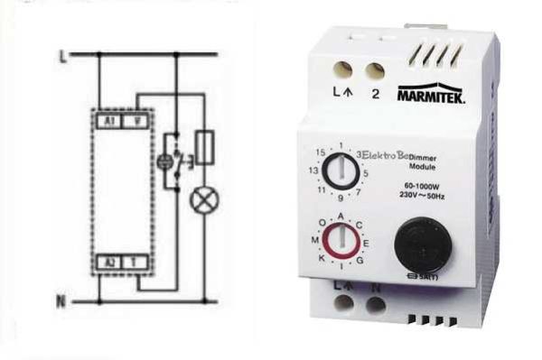 Modular dimmer and wiring diagram