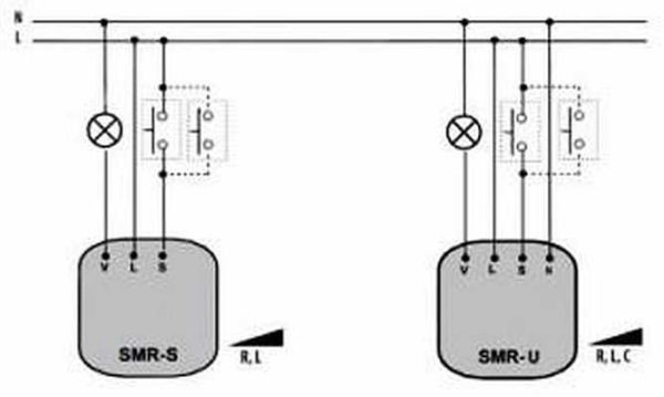 Dimmer connection diagram for switch