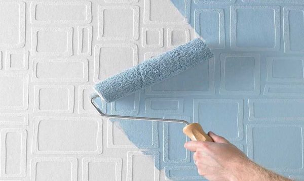 Special wallpapers can be painted with water-based paints.
