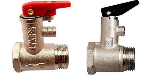 Boiler safety valve with forced pressure relief
