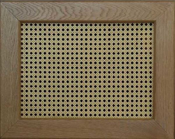 Rattan screen on wood frame