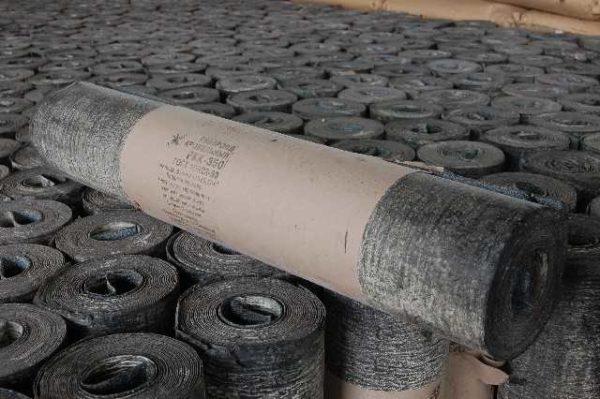 Roofing material is made on the basis of construction cardboard