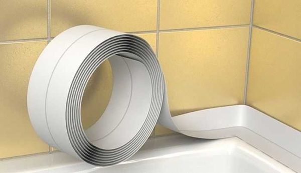 You can seal the joint between the acrylic bathtub and the wall with a special tape.