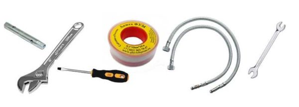 What is needed to replace a faucet in the kitchen