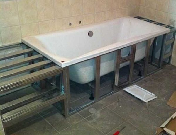 Galvanized profile frame for sheathing with sheet material