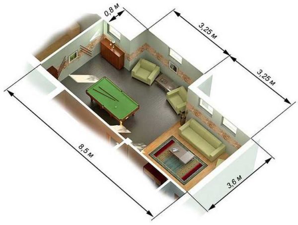Complex room area