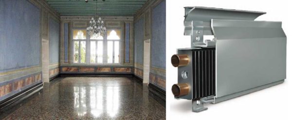 Skirting heating is almost invisible