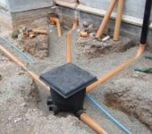 When installing storm sewers near the house, it is better to use plastic pipes for external use.