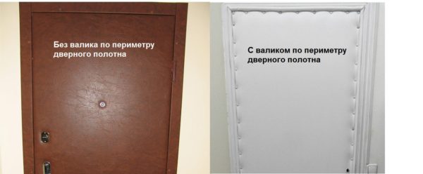 Door upholstery with dermantine - with and without roller
