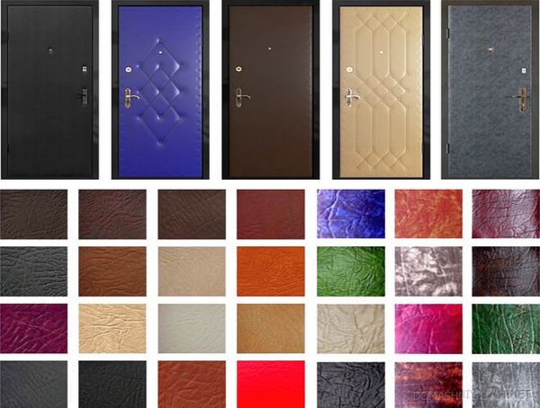 Leatherette door upholstery: several options