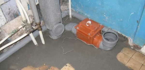 Sewer check valve installed