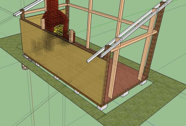 An example of a drawing in ScratchUp
