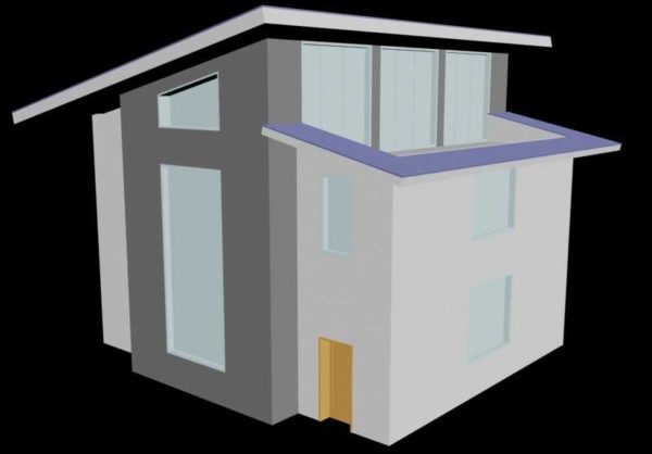 The idea of ​​a house under a pitched roof
