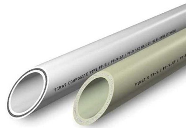 On the left is a fiberglass-reinforced pipe, on the right is a regular single-layer