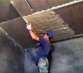 Stretch out several times, filling in the holes