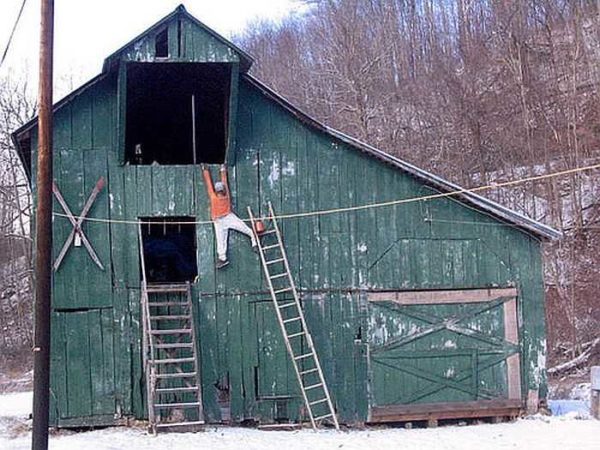 The ladder is far from so convenient to work with