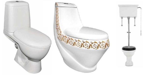 Types of cisterns for floor-standing toilets
