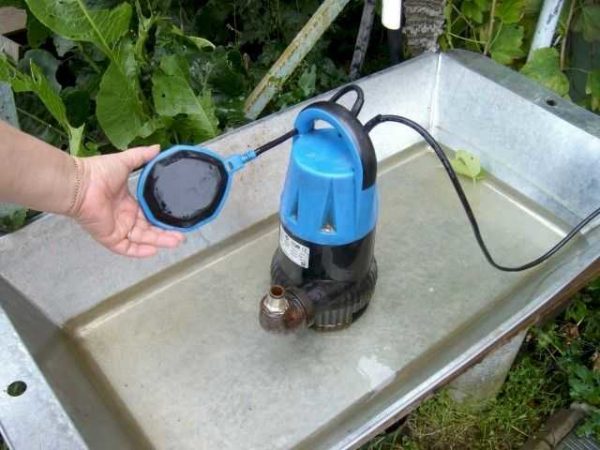 This float cuts off power to the pump when water is low
