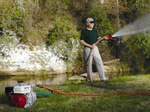 Not all pumps are suitable for watering a garden from a river or pond