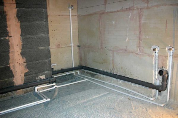 With hidden laying, some of the pipes can be hidden in the floor