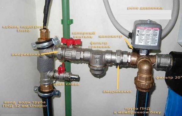 Example of piping a pressure switch for a pump