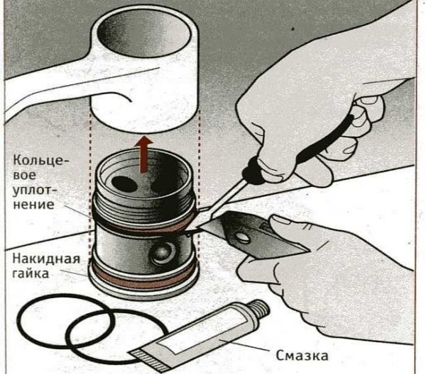Repair of a single lever mixer with a movable spout
