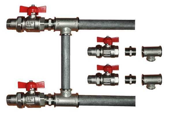 Lateral connection with bypass (one pipe system)