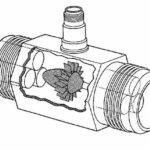 Turbine water flow sensor device