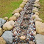 From the drainage ditch, you can make a decoration of the site