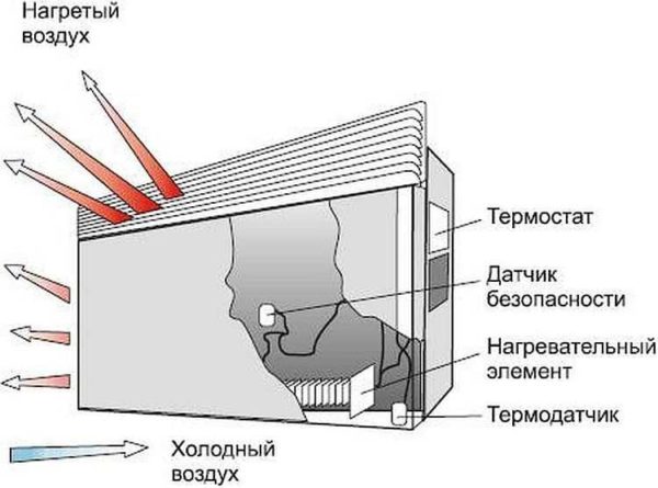 Convector heater device
