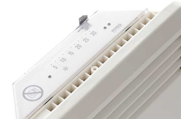 Mechanical thermostat on electric convectors Nobo