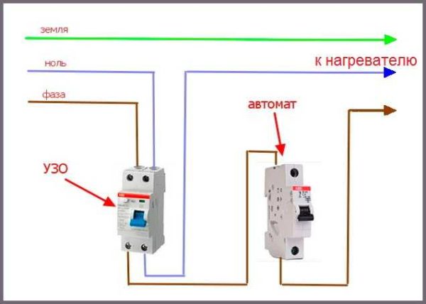 Connecting an instantaneous water heater to electricity