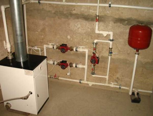 Installation example with crane