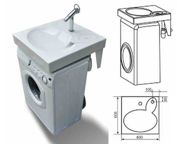 Choosing a washing machine for a sink by depth