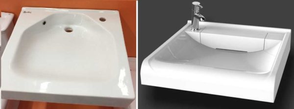 Sink above the washing machine with a drain off the back