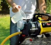 Surface centrifugal pumps must be filled with water before starting