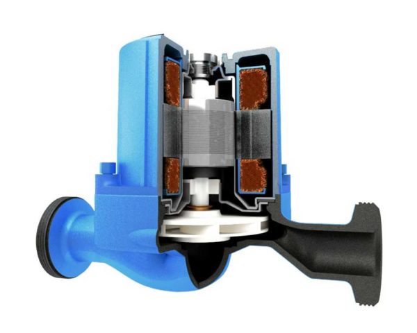 Circulation pump sectional view