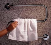A heated towel rail in the bathroom is a handy piece