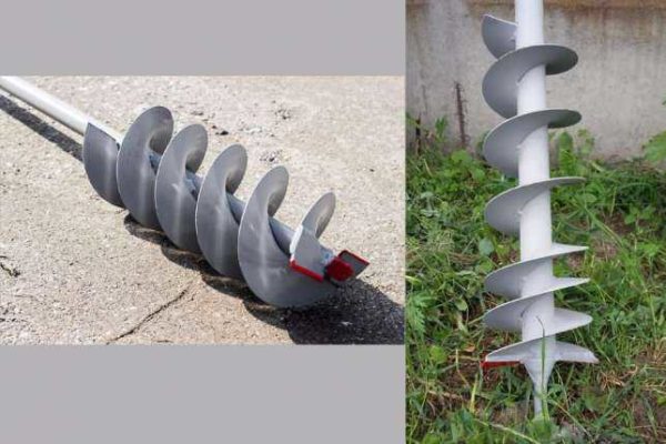 The auger drill is characterized by spirally wound several spiral turns