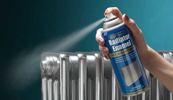 You also need to be able to paint heating radiators with enamel in cans