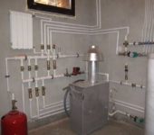 If there is protection against overheating, the boiler piping can be made with polypropylene pipes