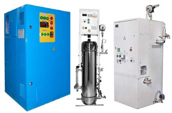 Several steam boilers