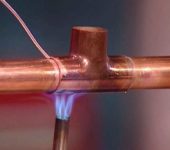Brazing copper pipes consists of several stages