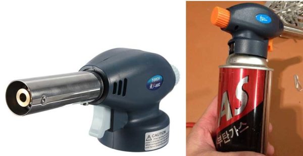 Hand torch for brazing copper pipes