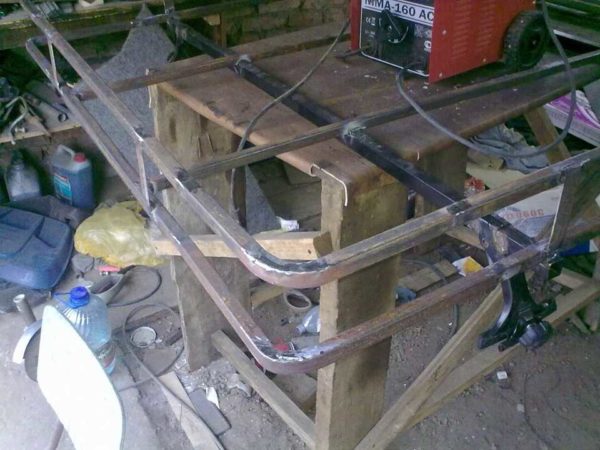 Bending result by welding