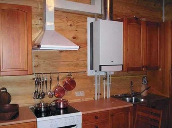 It is possible to install a gas boiler in the kitchen only if there is a working ventilation and doors