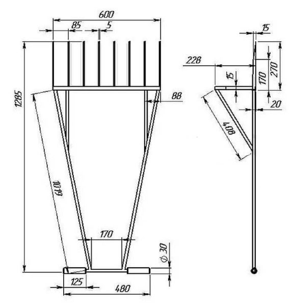 Other digger sizes and the design of the stop