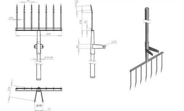 Working pitchfork wonder shovel