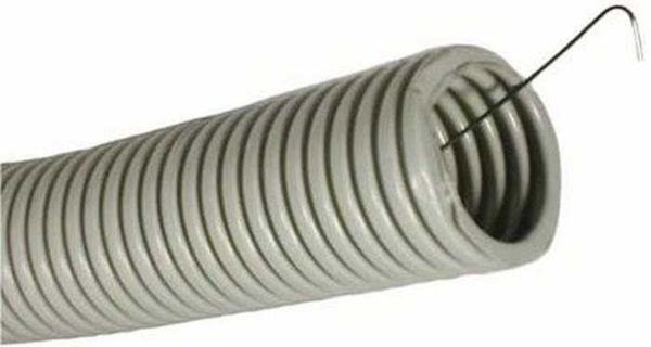 In-ground cable routing: HDPE corrugated pipe with probe for easier pulling