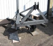Two-body homemade plow for a mini tractor